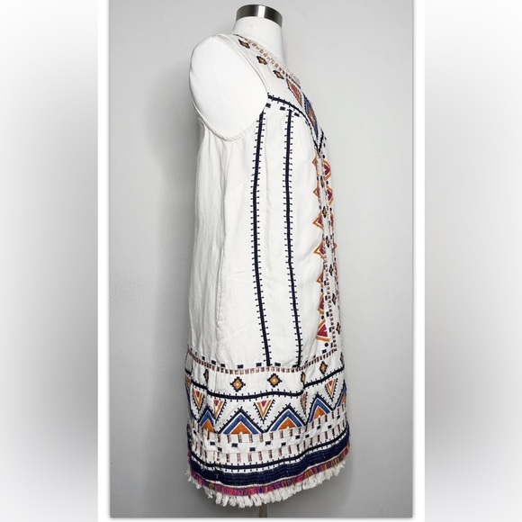 Anthropologie Akemi + Kin Reagan Embroidered Shift Dress Size 4 (S )MSRP $228 - Picture 6 of 10